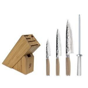 Shun Premier Blonde 5-Piece Starter Knife Block Set