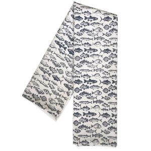Toadfish Fish Print Cotton Tea Towel