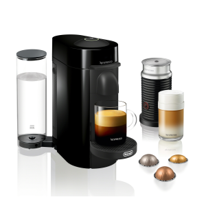 Nespresso Vertuo Plus Deluxe Coffee and Espresso Machine with Aeroccino by De'Longhi Black ENV155BAE