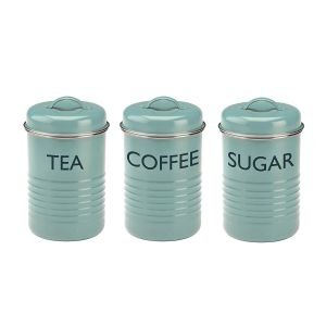 Typhoon Vintage Kitchen Collection | 27oz Storage Canisters (Set of 3) - Blue
