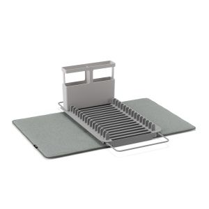 Umbra UDry Over the Sink Dish Rack with Dry Mat | Charcoal

