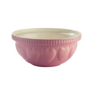 Mason Cash Hearts S12 (4.25 Qt) Mixing Bowl | Pink