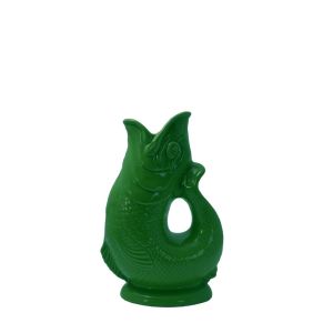 image shows Wade Ceramics Mini Gluggle Jug | Green against a blank, white background