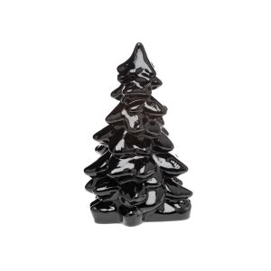 image shows Mosser Glass Holiday Collection 2.75" Tree Figurine | Black Raspberry  against a blank, white background