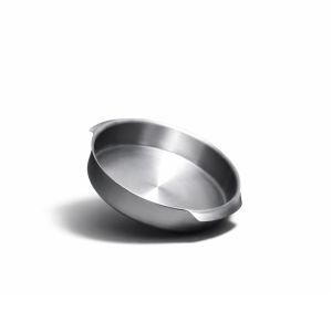 image shows Kana Milo Stainless Steel 10" Round Pan against a blank, white background