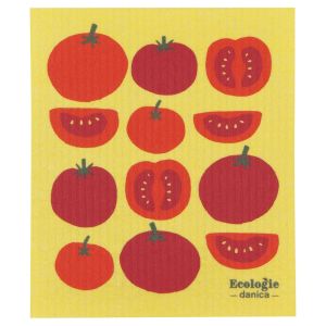  image shows Ecologie by Danica Swedish Sponge Dish Cloth | Tomatoes against a blank, white background  