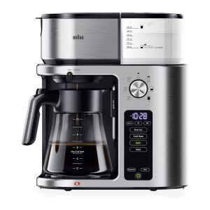 image shows Braun MultiServe Plus 10-Cup Pod Free Drip Coffee Maker against a blank, white background