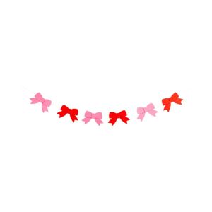My Mind's Eye Pink and Red Felt Bow Banner