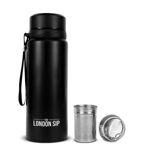 The London Sip 25oz Tea Infuser Bottle | Black