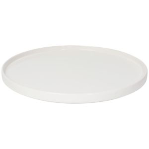 image shows Danica Heirloom Foundation 10" Large Plate | Ivory against a blank, white background  
