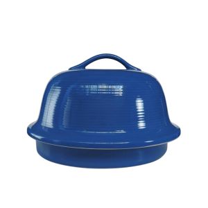 image shows Sassafras Superstone La Cloche Bread Baking Dome | Blue Glazed against a blank, white background