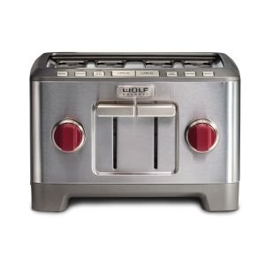 Wolf Gourmet 4 Slice Toaster | Red Knobs