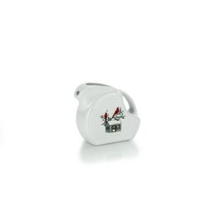 Fiesta® 5oz Miniature Disk Pitcher | Christmas Whimsy (White)