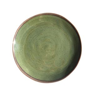 image shows TarHong Retreat Pottery 8.4" Salad Plate | Green against a blank, white background

