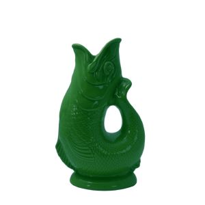 image shows Wade Ceramics Large Gluggle Jug | Green against a blank, white background  