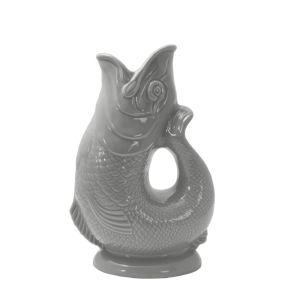 image shows Wade Ceramics Large Gluggle Jug | Dark Grey against a blank, white background