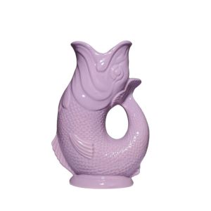 image shows Wade Ceramics Large Gluggle Jug | Lilac against a blank, white background