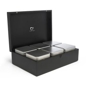Bredemeijer Teabox with Six Canisters in Black 