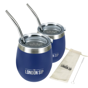 The London Sip 8oz Yerba Mate Cup Set | Blue