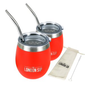 The London Sip 8oz Yerba Mate Cup Set | Orange