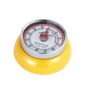  image shows Zassenhaus Retro 2.75" Kitchen Timer | Yellow  against a blank, white background