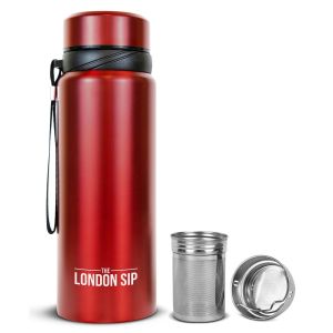 The London Sip 25oz Tea Infuser Bottle | Red