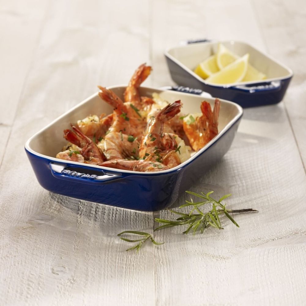 Staub 9 Dark Blue Square Covered Baking Dish