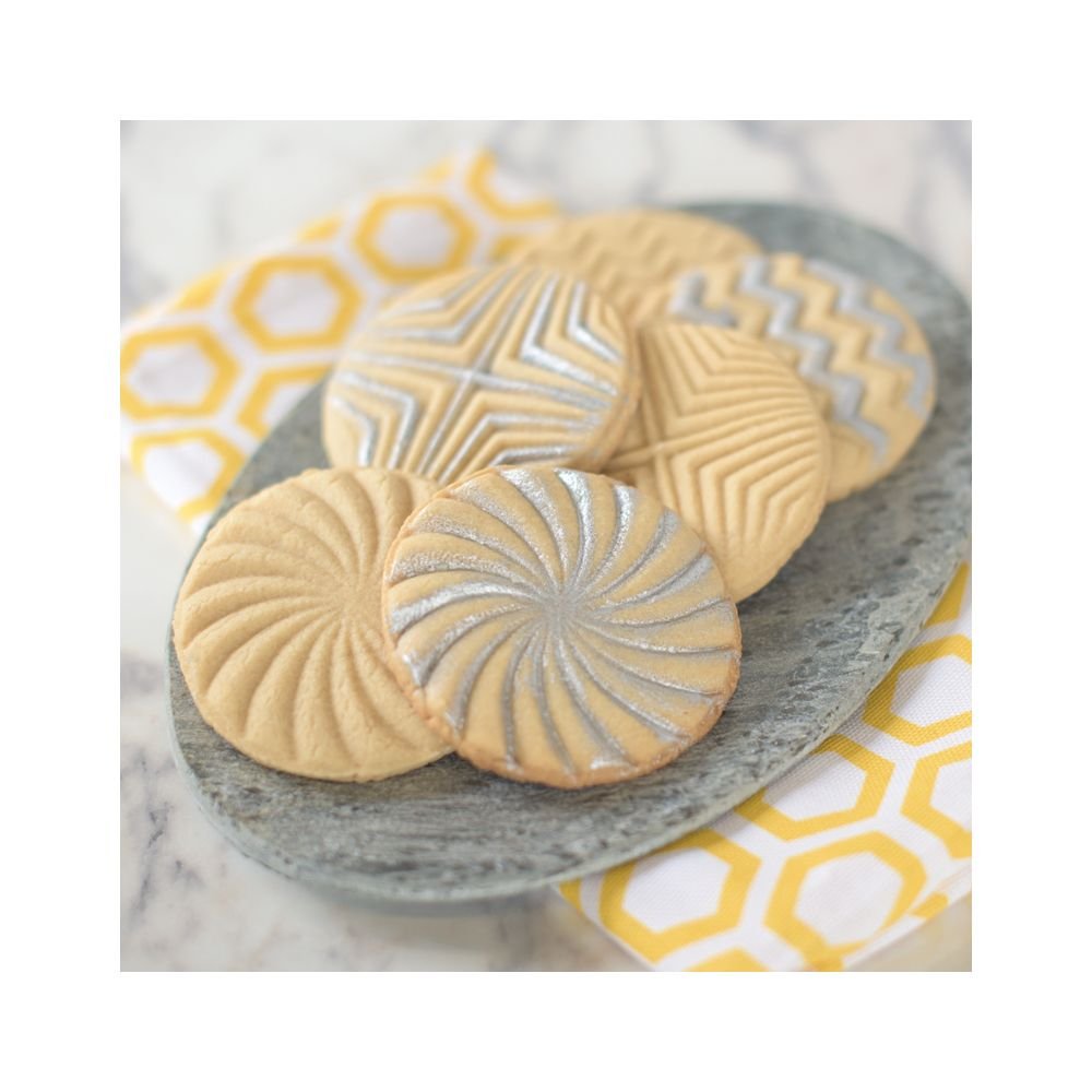 Nordic Ware Geo Cast Cookie Stamps - Silver, 1 - Foods Co.