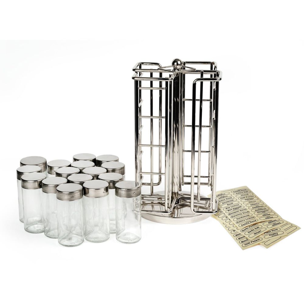 Revolving spice rack set sale