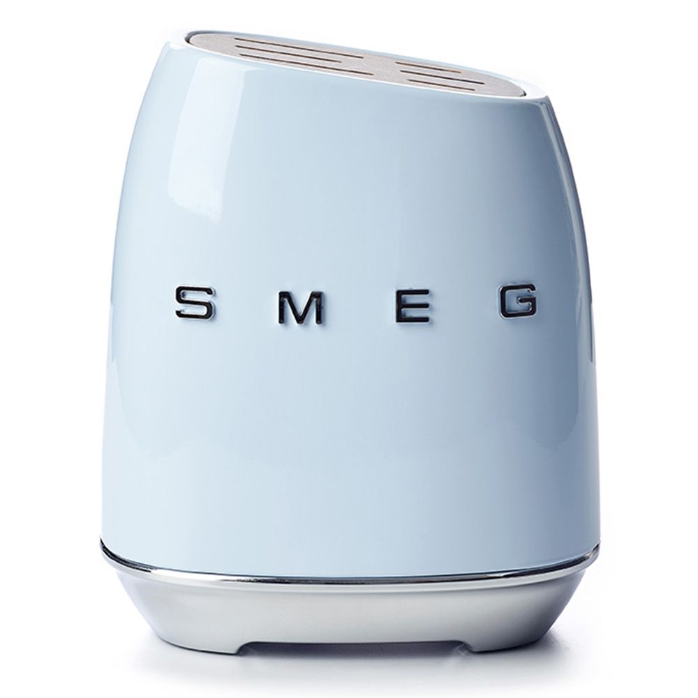 smeg knife block blue