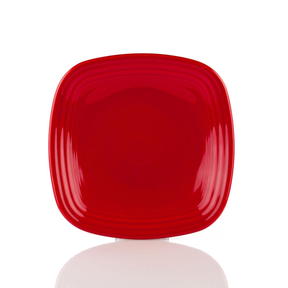 Fiesta 9.25 Square Luncheon Plate Scarlet Red Everything Kitchens