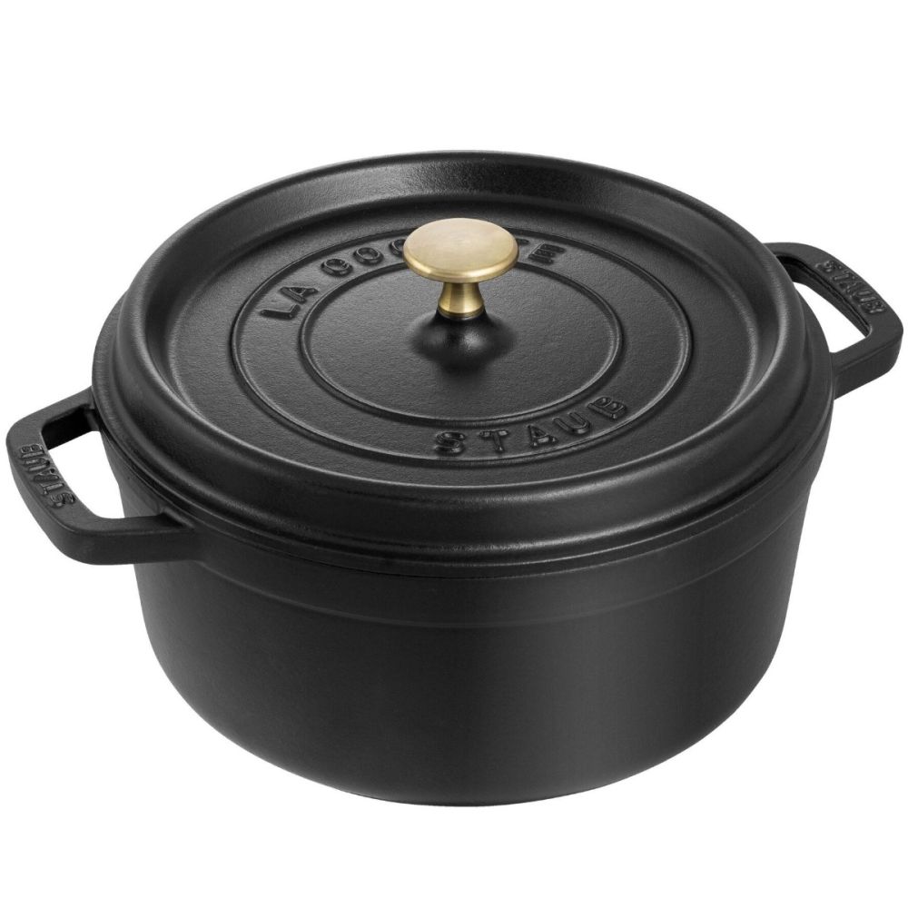 Cast Iron 4 Qt. Round Dutch Oven (Matte Black) | Staub