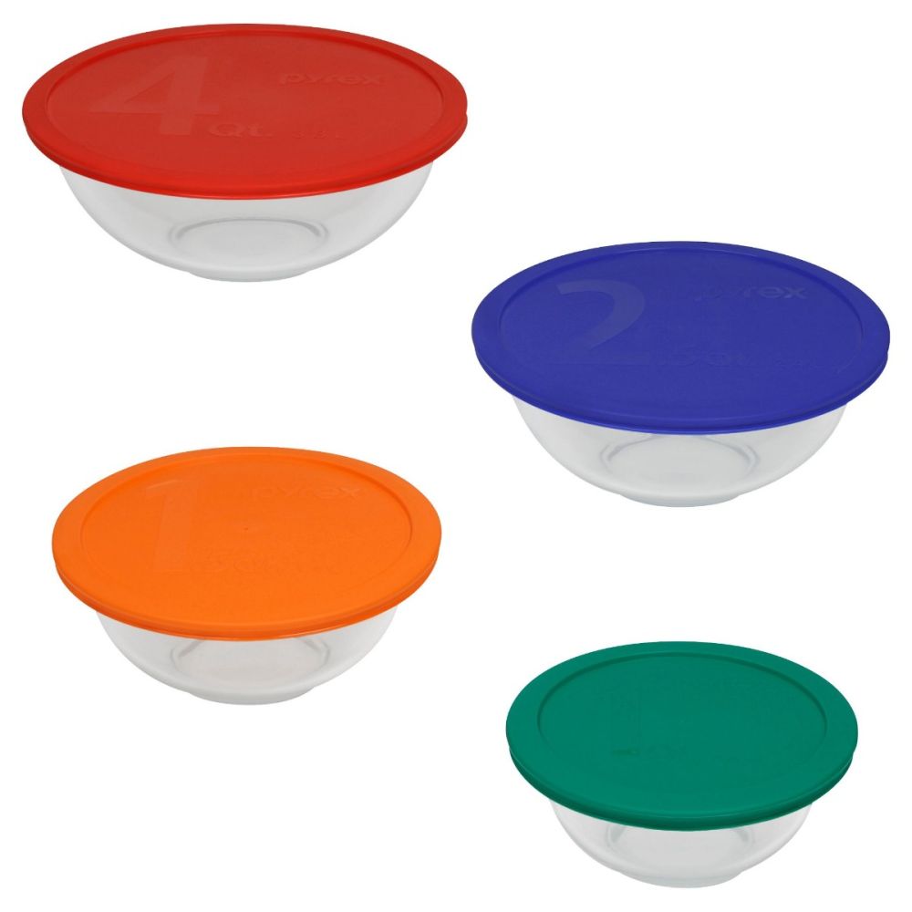 8 piece pyrex bowl set best sale