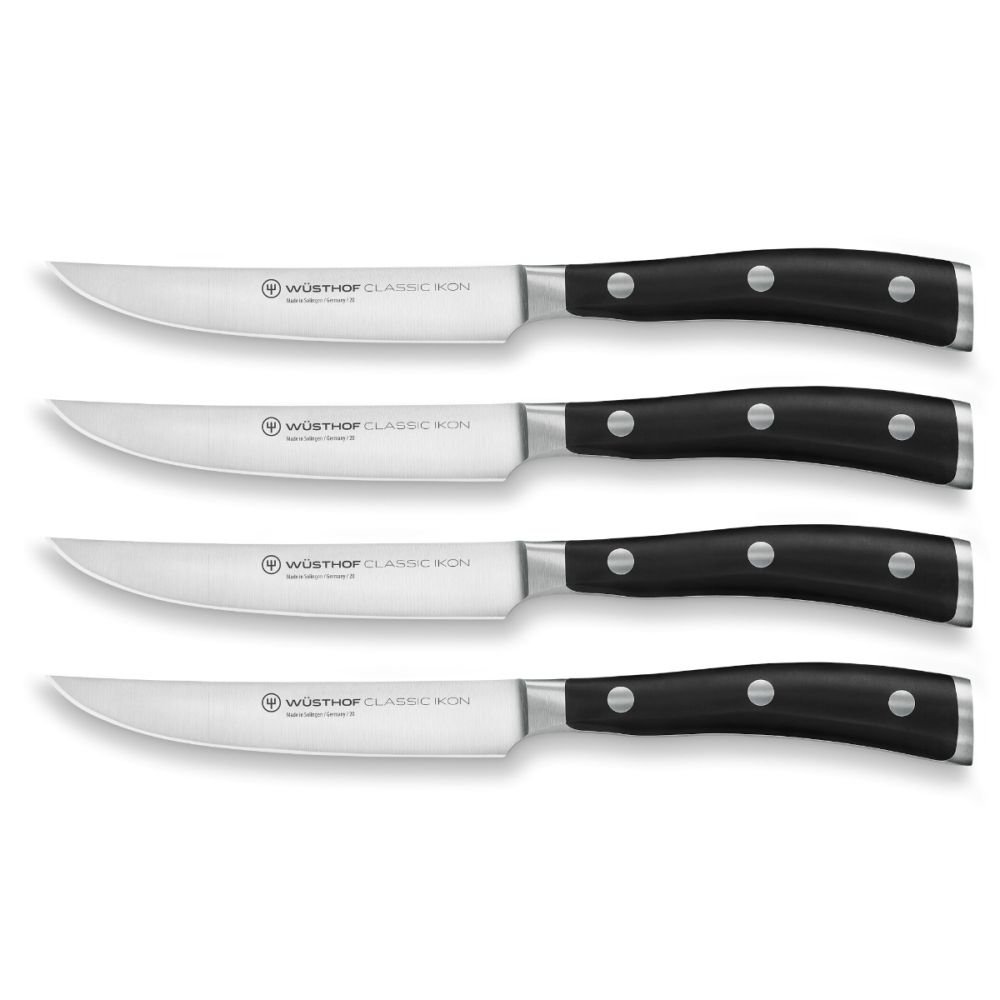 Wusthof Classic Ikon Steak Knives - 6 Piece Set with Case