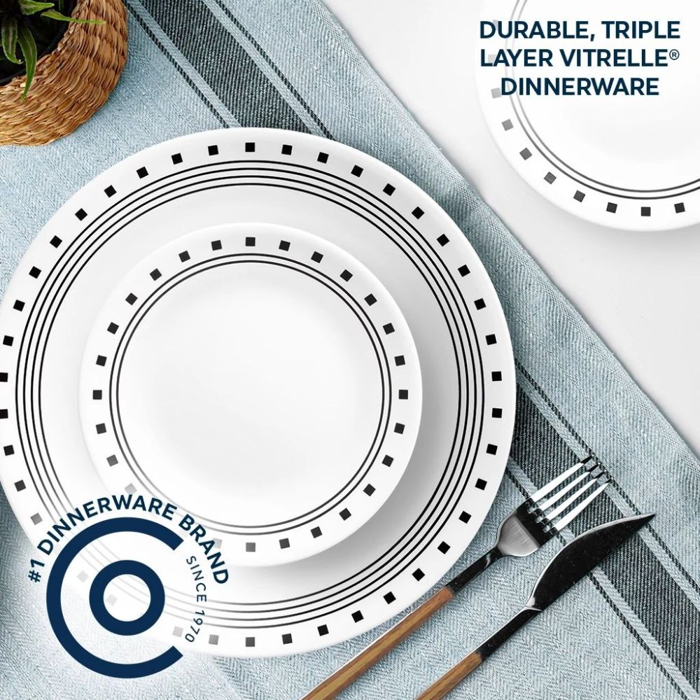 16 Piece Dinnerware Set (City Block) | Corelle | Everything Kitchens