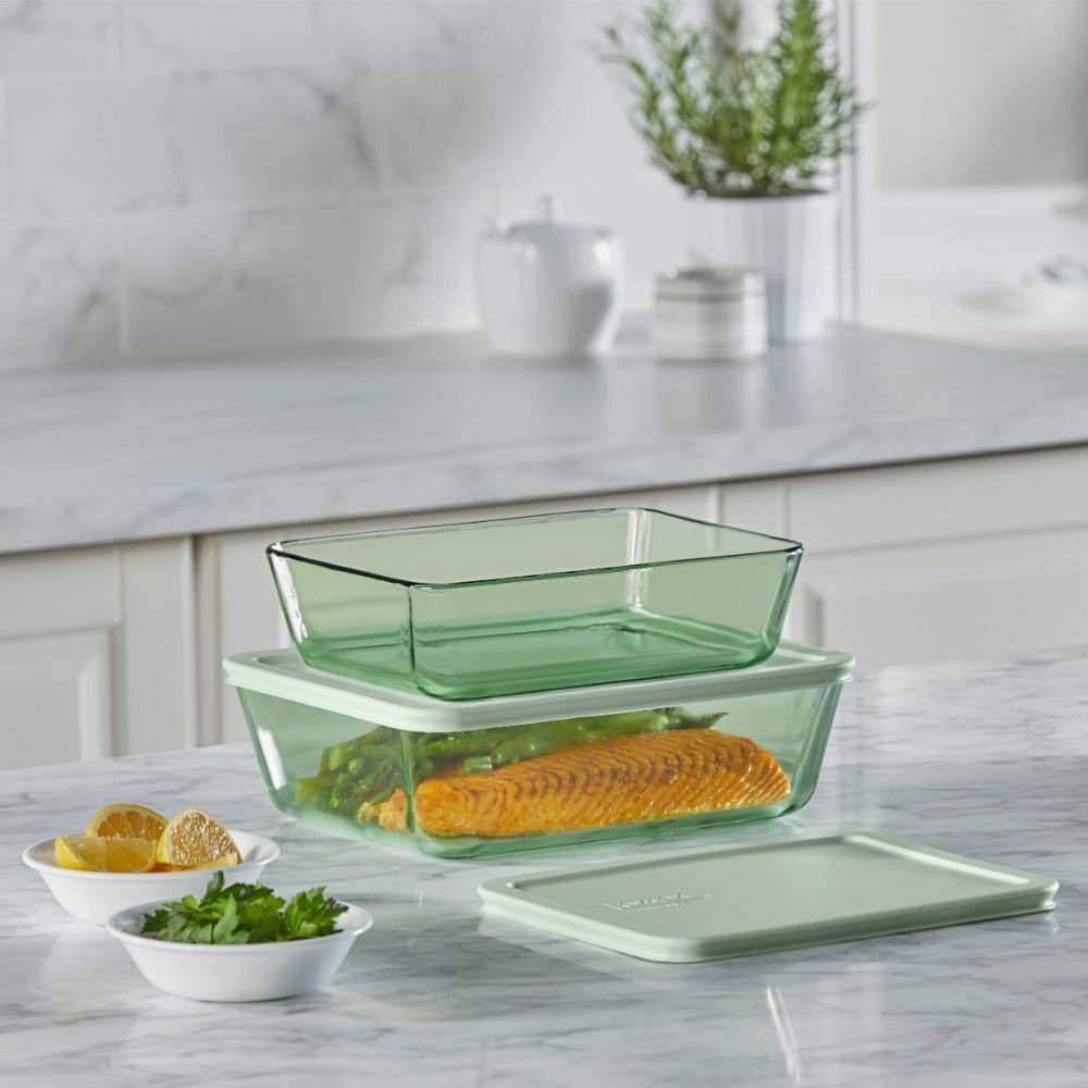 Casserole Dish Pyrex Deep 4pc Glass Bakeware Set Piece Glass