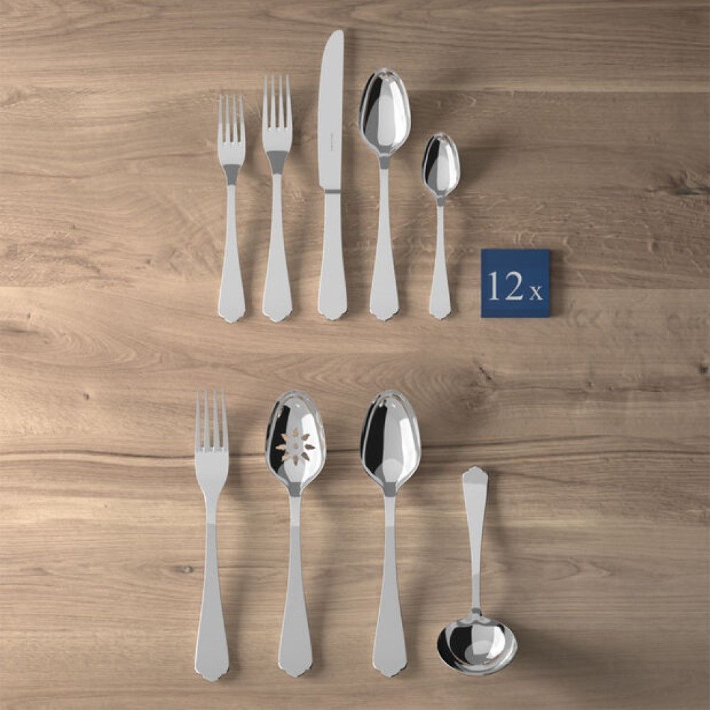 64-Piece Stainless Steel Flatware & Serving Set - Medina