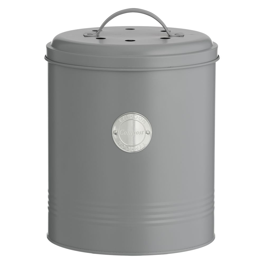 Package Free Metal Compost Container, Gray