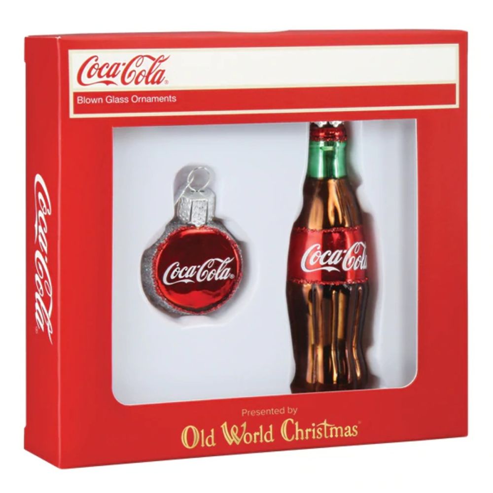 Glass Ornament (Coca Cola Bottle Set) | Old World Christmas