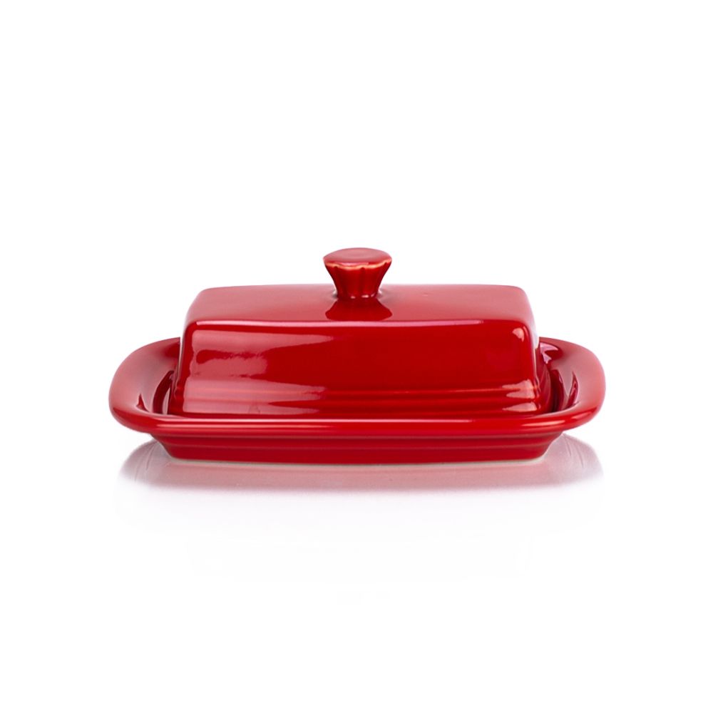 Extra Large Covered Butter Dish Scarlet Fiesta Everything Kitchens