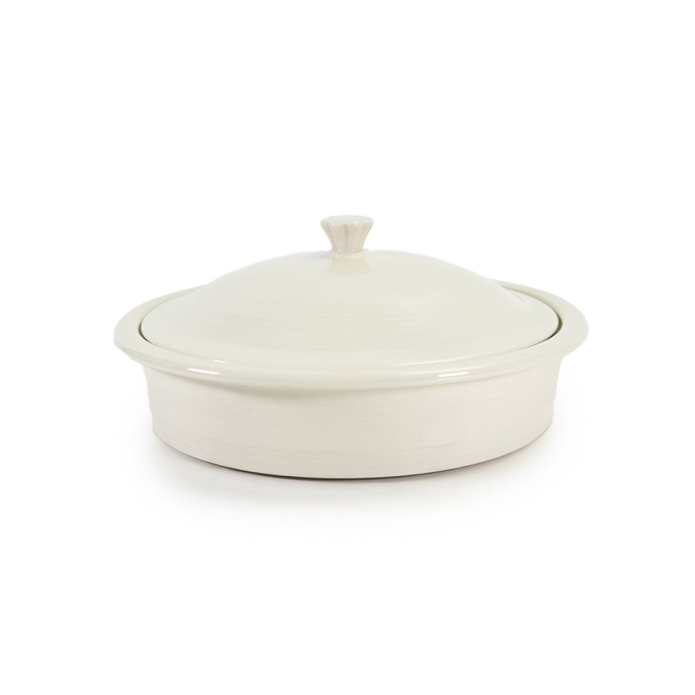 Linen Small 10 Inch Round Covered Casserole 1.4 Quart - Thumbnail 2
