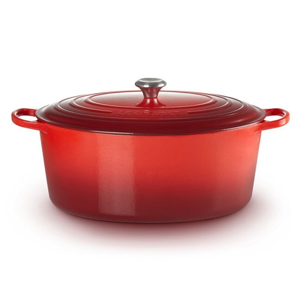 Cerise 15.5 Qt. Oval Dutch Oven with Stainless Steel Knob