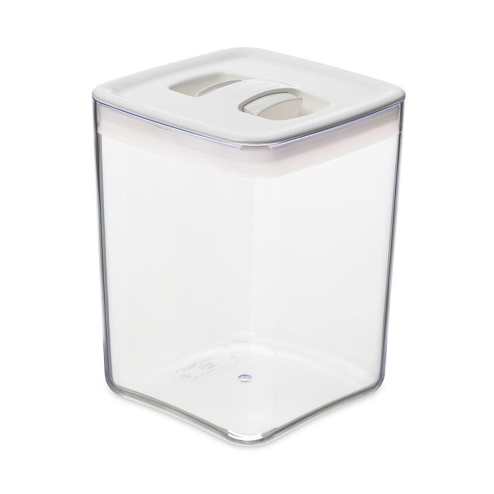 3-Quart Cube Storage Container - White, Click Clack