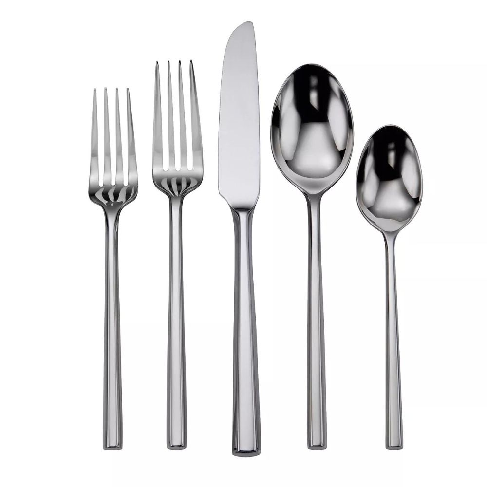 Oneida Michelangelo 18/10 Stainless Steel 20-Piece Flatware Set – Service For Four, Victorian Floral Pattern