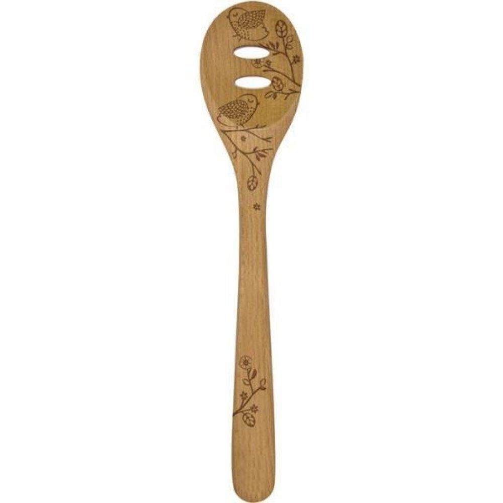 12" Beechwood Slotted Spoon (Woodland Collection) Everything Kitchens