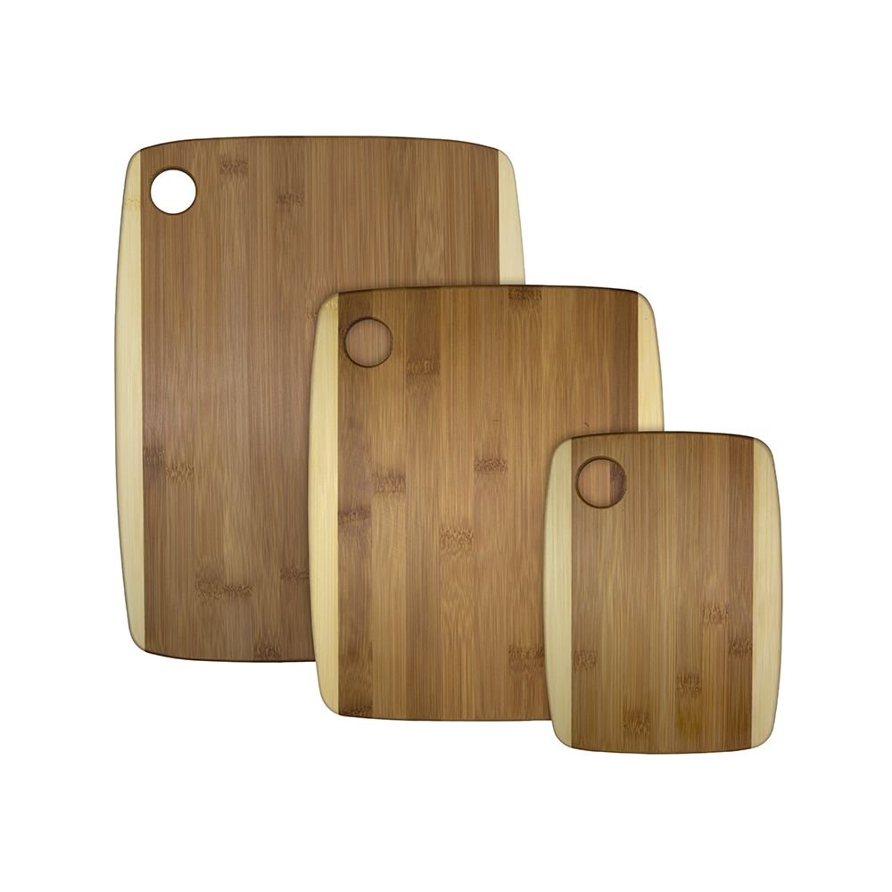 3pcs Set Bamboo Chopping Board Set Kitchen Serving Cutting Wooden