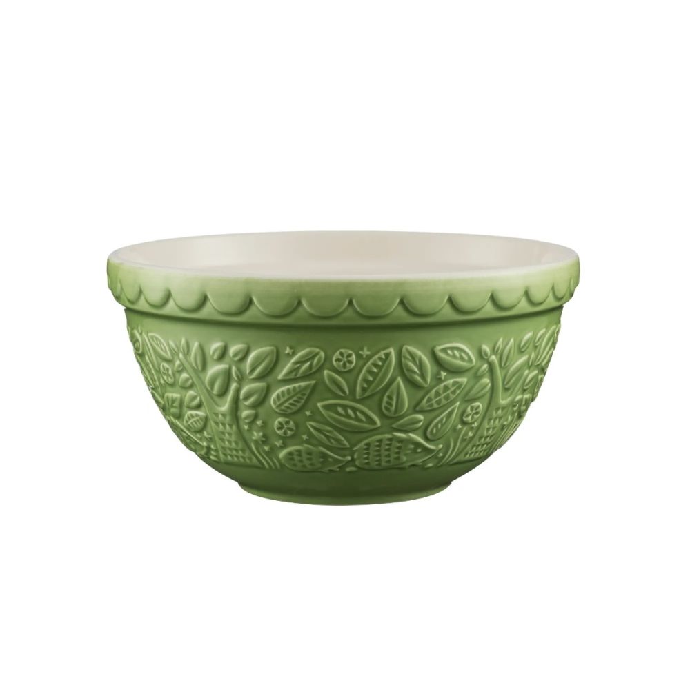 In the Forest S30 (1.25 Qt) Embossed Green Hedgehog Mixing Bowls