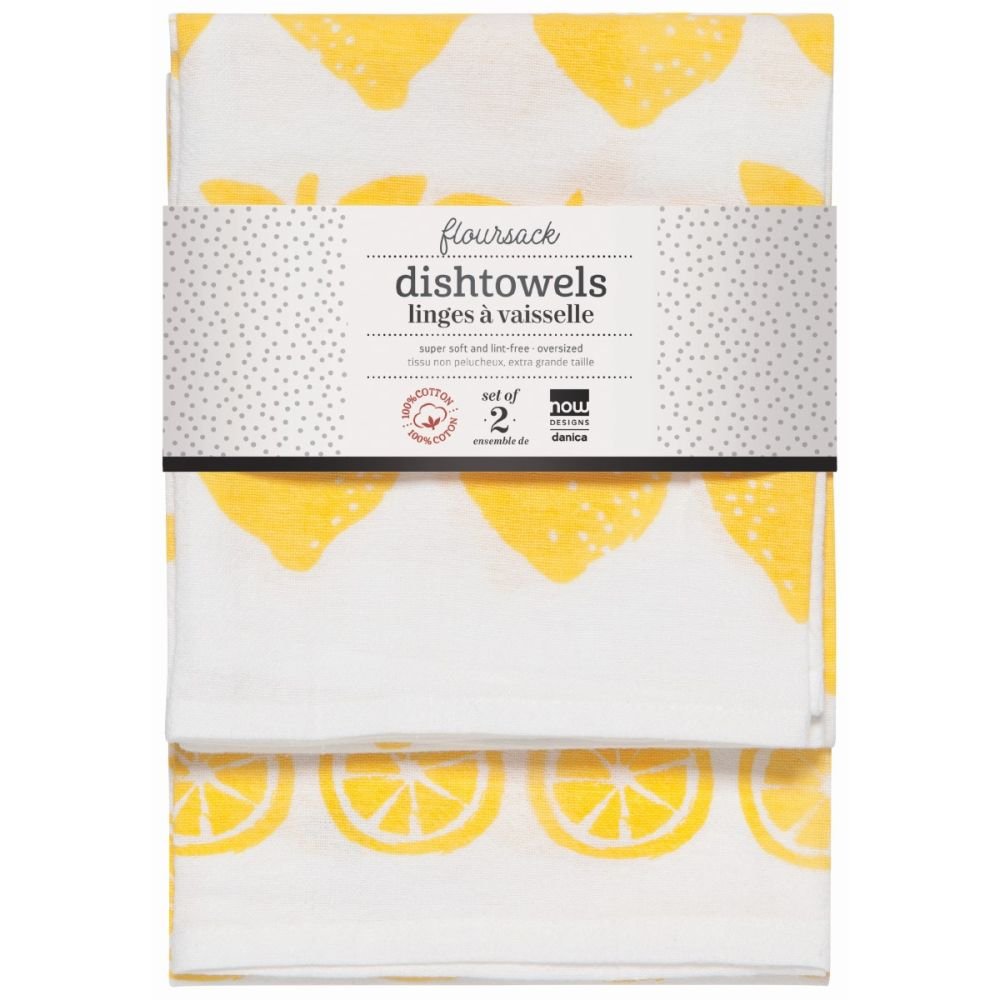 Now Designs Dishtowels (Set of 2): Lemons