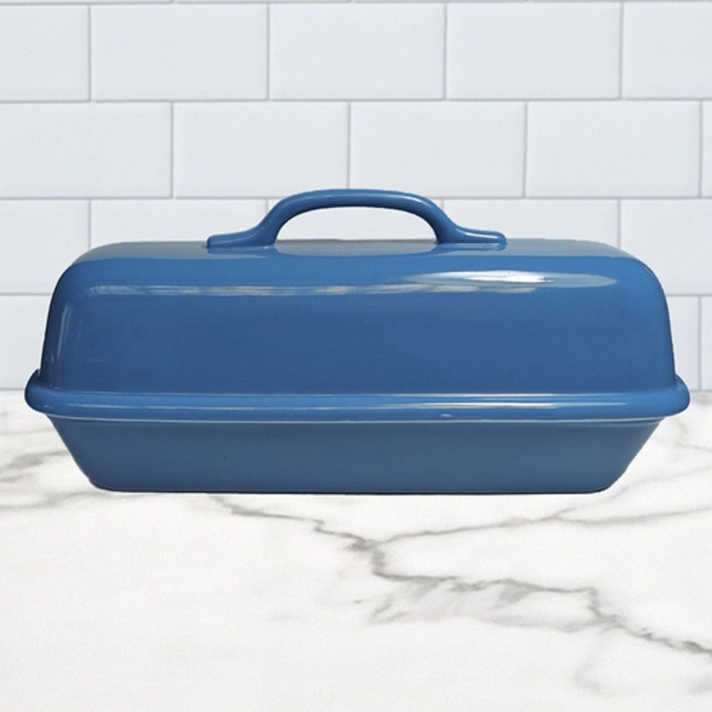 Goodview Household Superstone Covered Baker,Unglazed Stoneware Bakeware,Square Bread Porcelain Baking Pan,Bakes Italian Bread With Light Crumb And Crusty Crust (15.3 * 5.9 * 7 In
