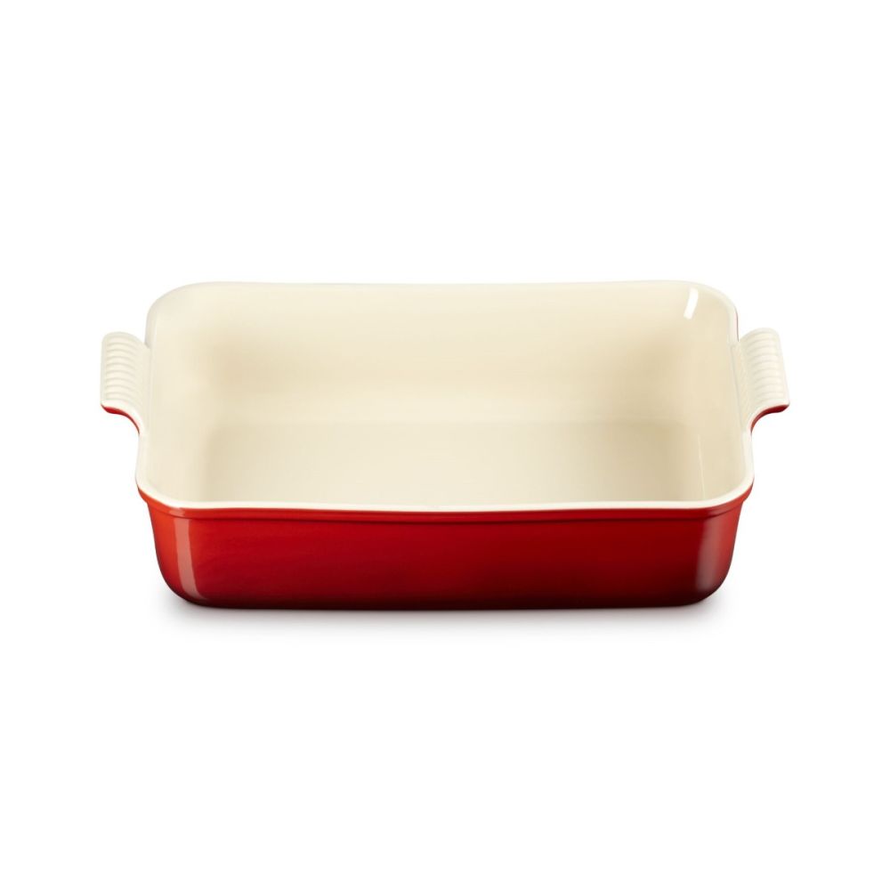 Heritage 6.75 Qt. Stoneware Deep Rectangular Lasagna Dish (Cerise